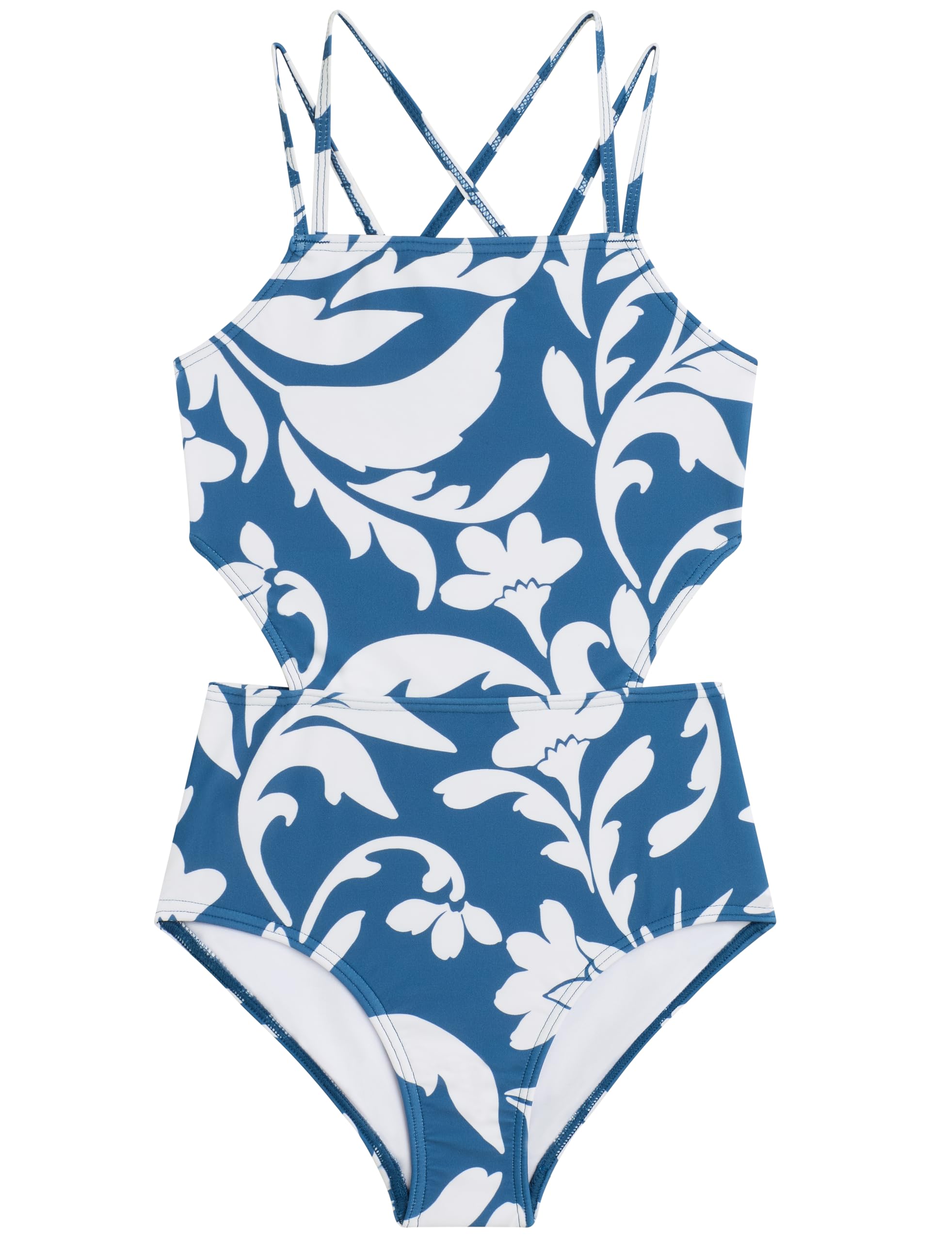 Kanu Surf Girls' Beach Girl Sport Cut-Out One Piece Swimsuit