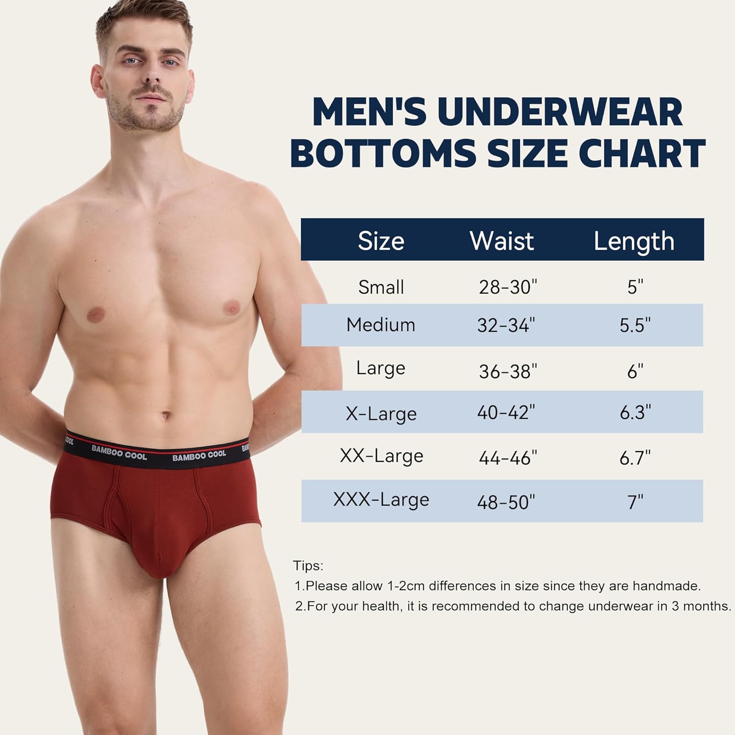 [JEKYDOSD] BAMBOO COOL Mens Underwear Briefs Open-fly Briefs Tagfr