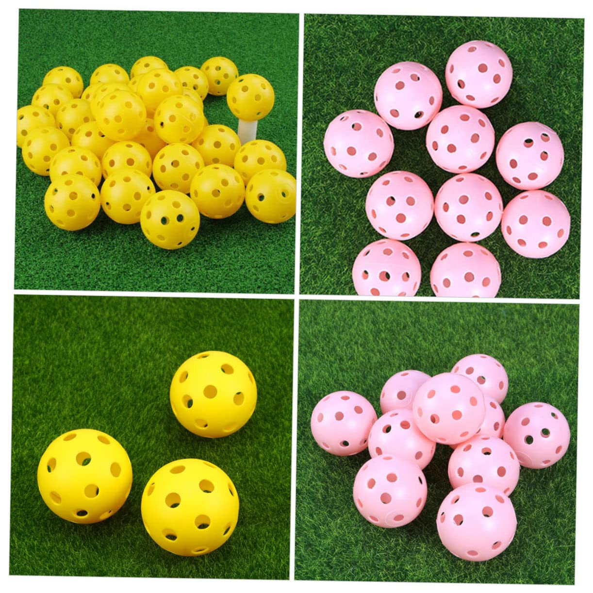 BESPORTBLE 100 Uds Pelota De Golf De Entrenamiento Bolas Huecas Poste De Empuje para Interior Pelotas De Práctica De Bateo De Golf para Interior a De De Entrenamiento as