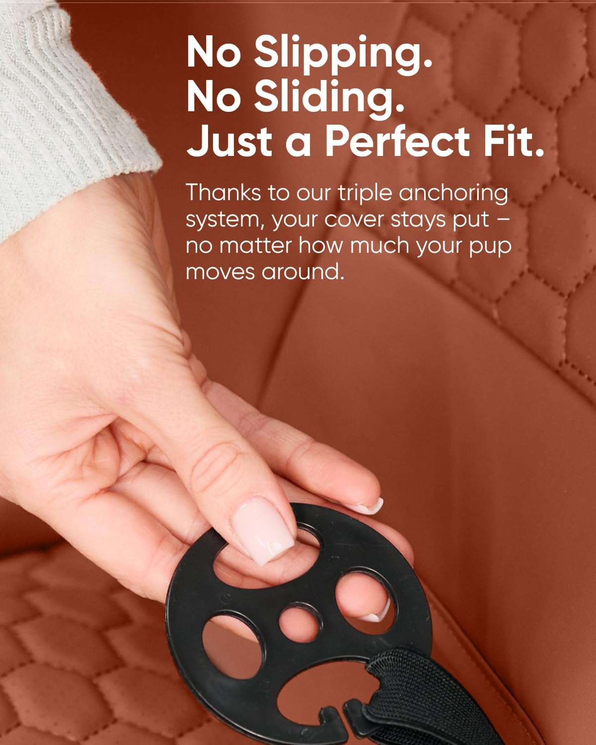 Owleys Eco-Leather Car Seat Cover – Luxury Universal Driver Seat Protector for Cars, SUVs, Trucks (Brown Back)