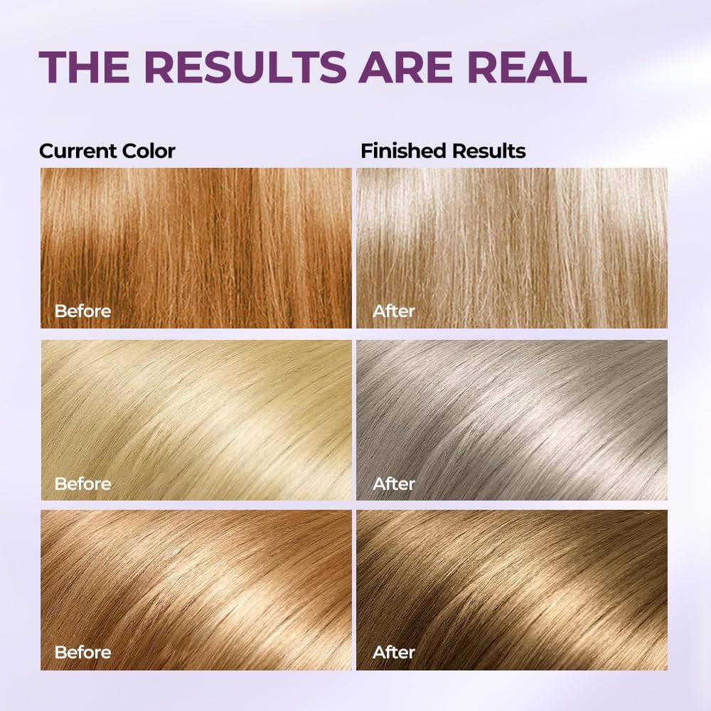 Karseell Masque Cheveux Violet et Shampooing Violet, Neutralise Les Reflets Jaunes, Répare Les Cheveux Abîmés, pour Cheveux Blonds, Platine, Blancs Ou Gris, 2 x 500ml