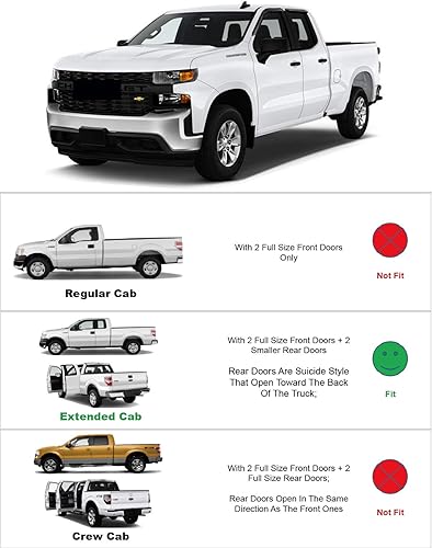 Miniatura 8 de Viseras laterales de ventana de automóvil, deflectores de ventilación para Chevrolet Silverado 99-06 y GMC Sierra 1500 2500 3500 2500HD protectores