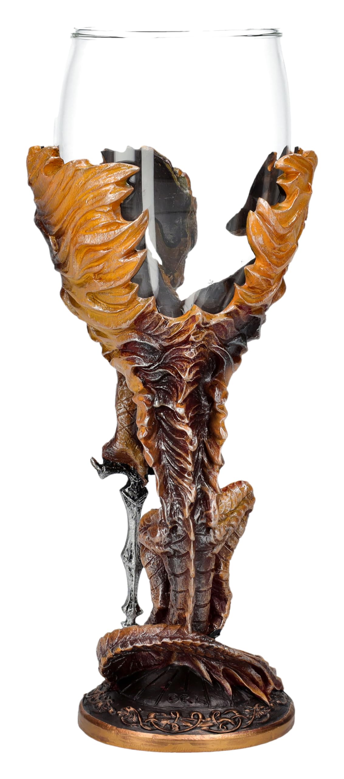 Figuren Shop GmbH Drachen-Kelch Flame Blade by Ruth Thompson – 150ml, Gothic Weinglas, Fantasy Weinkelch