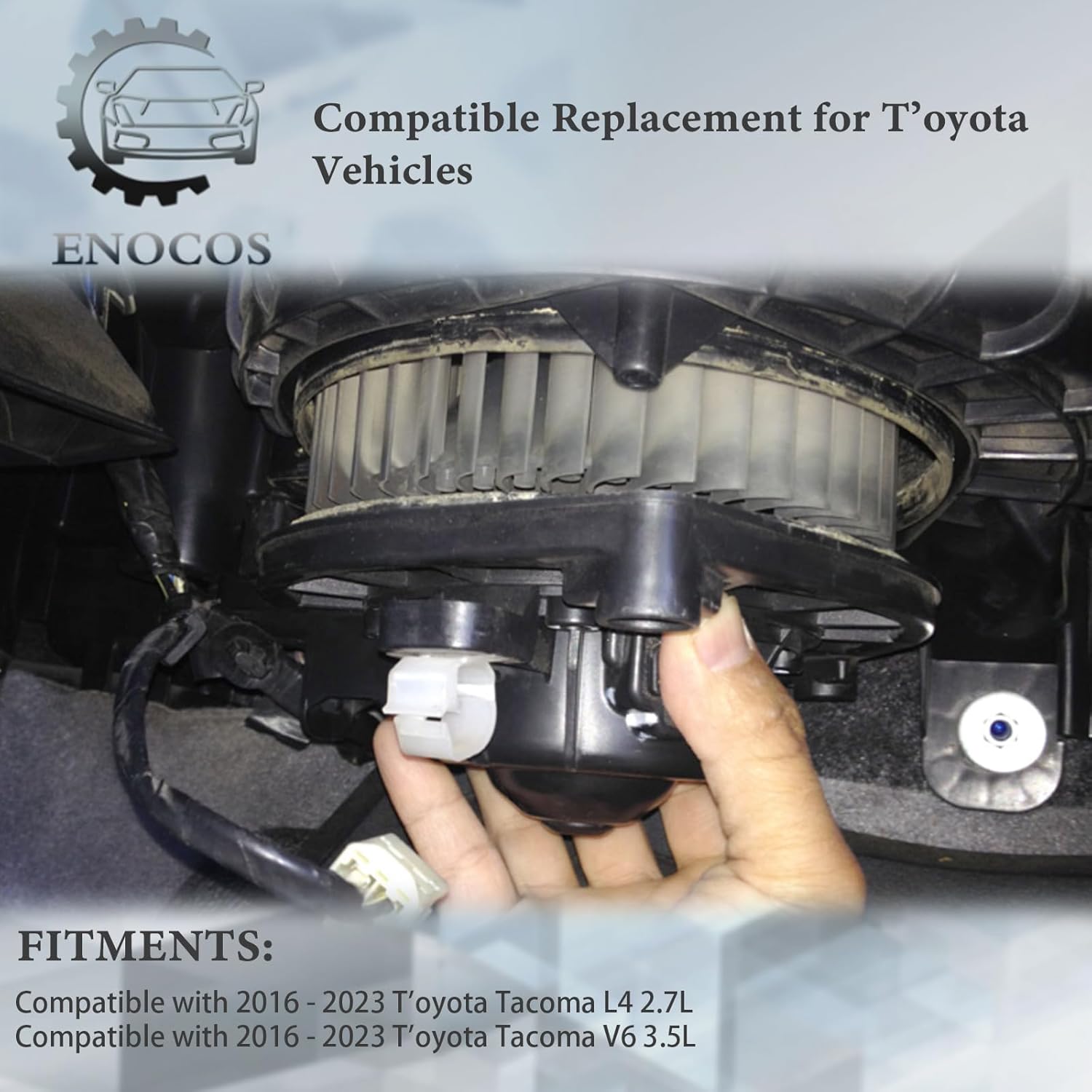 PM5197 Front AC Heater Blower Motor HVAC Compatible with 2016 2017 2018 2019 2020 2021 2022 2023 T’oyota Tacoma 2.7L 3.5L - Replaces 87103-04050