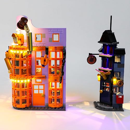 Miniatura 2 de BRIKSMAX Kit de iluminación LED para LEGO-76422 Diagon Alley Weasleys' Wizard Wheezes - Compatible con el modelo de bloques de construcción de Lego