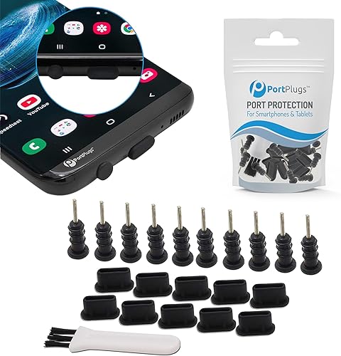 PortPlugs Juego de enchufes antipolvo USB C 10 pares compatible con Samsung Galaxy S22 S21 S20 Ultra Plus S10 S9 S8 Plus Note 9 Pixel puerto de
