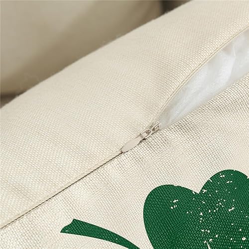Miniatura 6 de KISVODS Juego de 4 fundas de almohada del Día de San Patricio, decoración del día de San Patricio, fundas de almohada de lino rústico para el día de