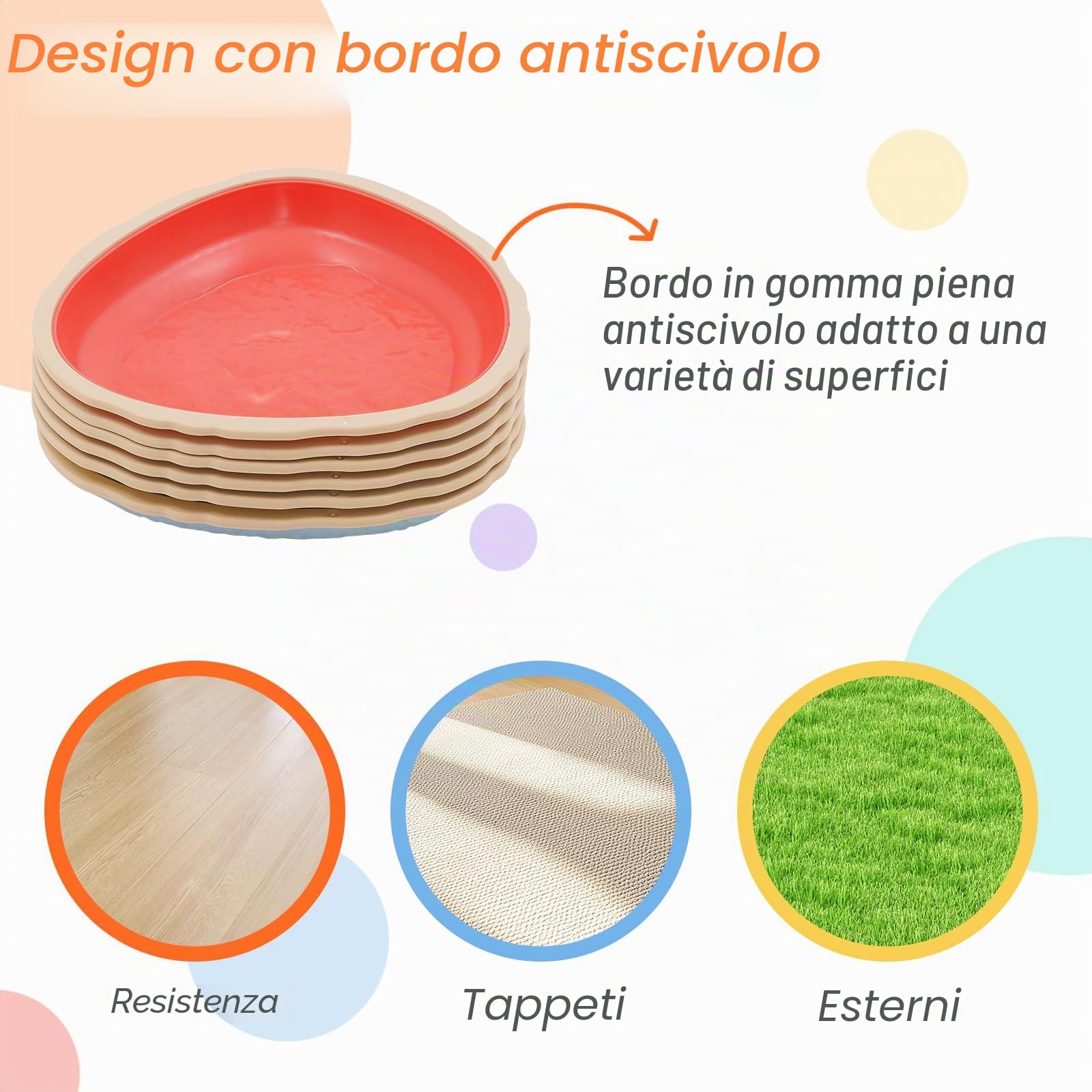 Pietre di Bilanciamento per Bambini, 6PCS Stepping Stones Impilabili, Prcorso Psicomotricità Bambini per Interni ed Esterni, Gioco Equilibrio Sensoriale, Promuovere l'equilibrio e Coordinazione
