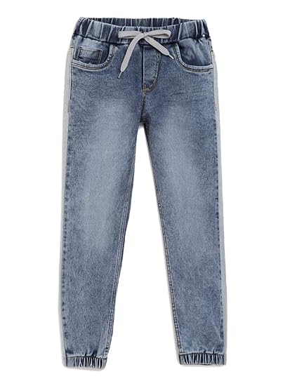 chopper club Boys Jeans Regular Fit Jogger Denims with Drawstrings and Side