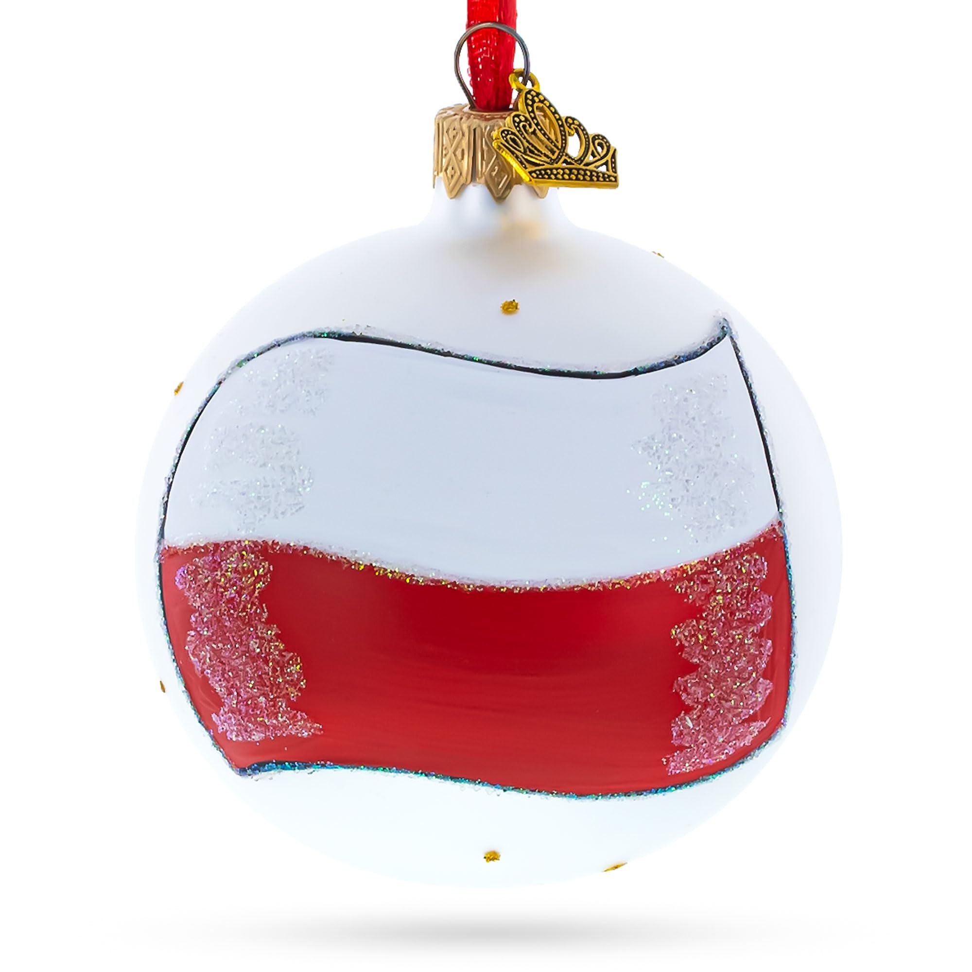 Boule de verre Pologne décoration de Noël idée cadeau souvenir unique