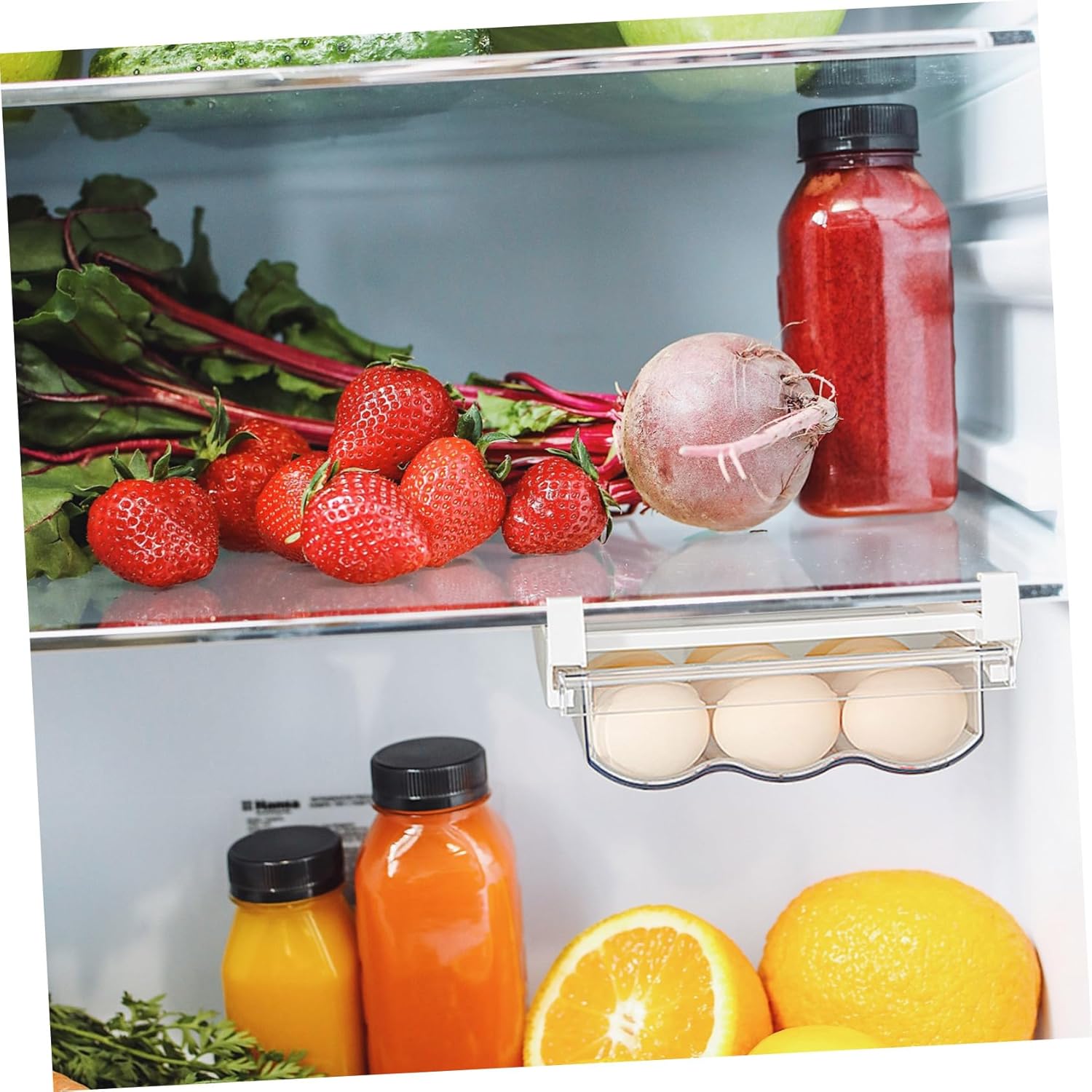 Ciieeo 1pc Capacity Egg Storage Box Drawer Type Egg Holder with Slide Design for Refrigerator Organization Stylish Home Organizer