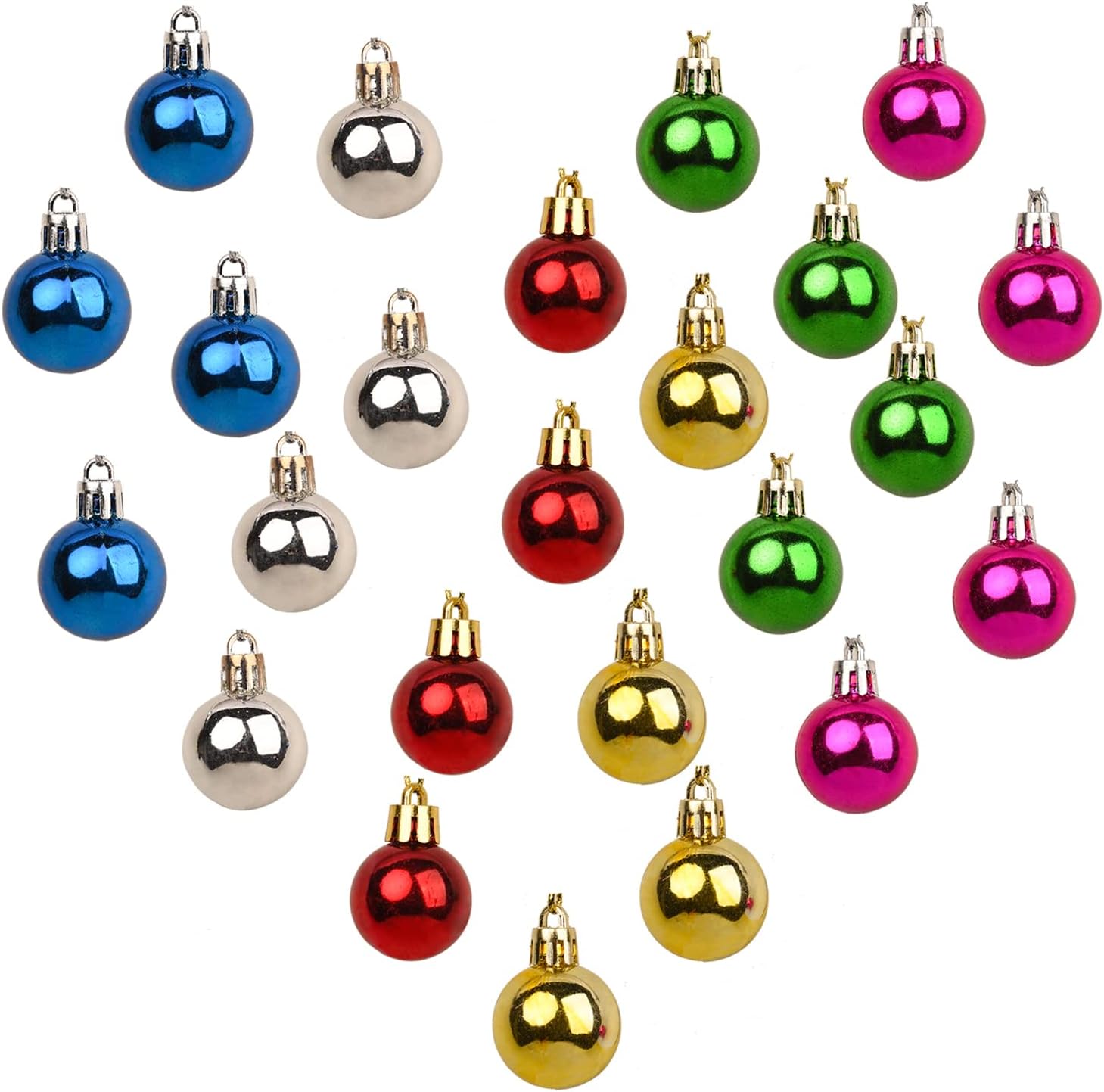 UNVOJL 24 Miniature Christmas Tree Bauble Christmas Tree Hanging Ornaments Christmas Balls