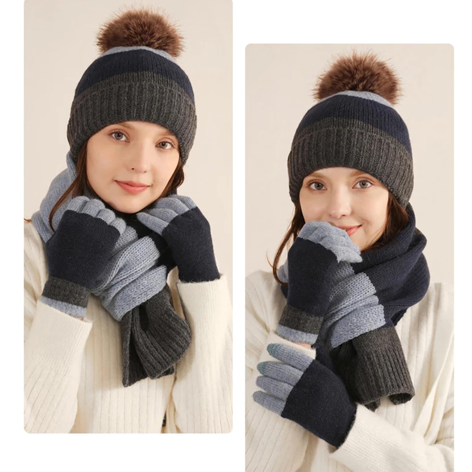 Pile Scaldacollo Come Cappello Scaldacollo Cappuccio Set