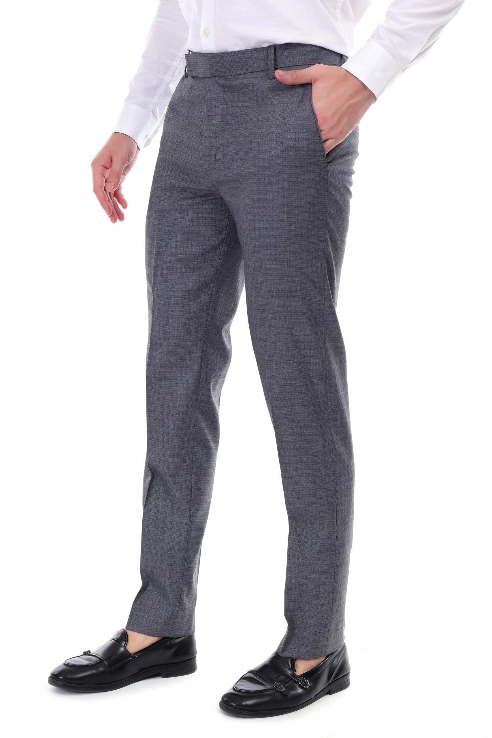 the turquoise turtle Men's Check Pattern Formal Trouser Pant Cotton Slim Fit Checkered Trouser Regular Fit Stylish Fit Men Wear Pants for Party Office-picture-20