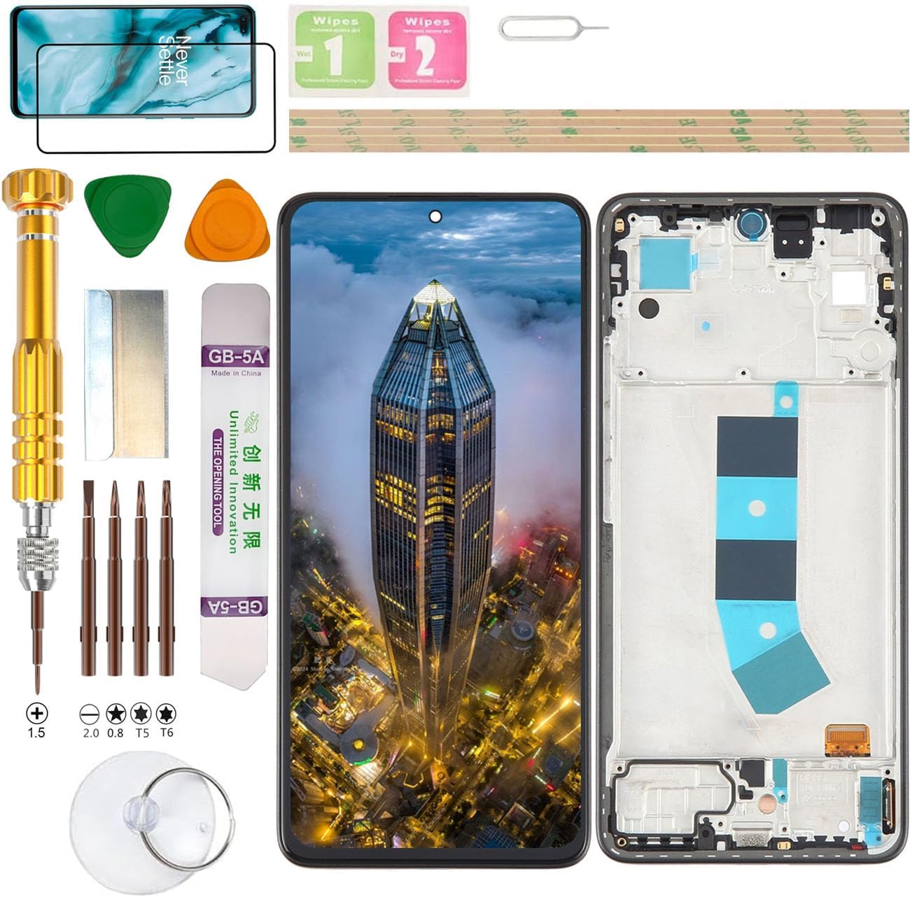 Fingerabdruckfrei LCD Display-Montage f r Xiaomi Redmi Note 13 4G-Version 23124RA7EO Bildschirm-Ersatzset Schwarz