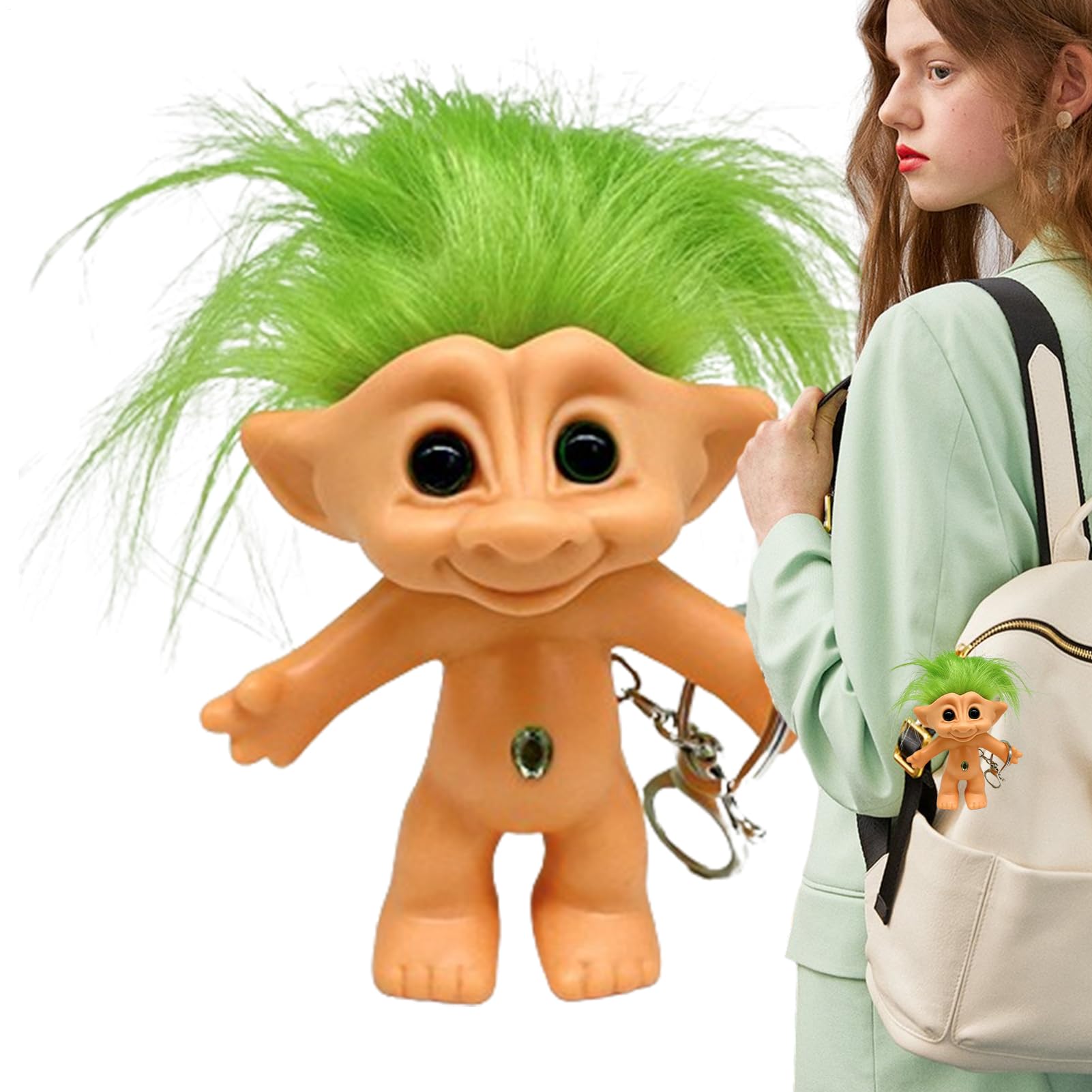 Cartoon Keychain - Durablee Troll Doll Keychain, Cute Cartoon