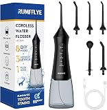 RUMFFLYE Water Flosser for Teeth Cordless Water Pick 4 Modes 12 Levels - 1