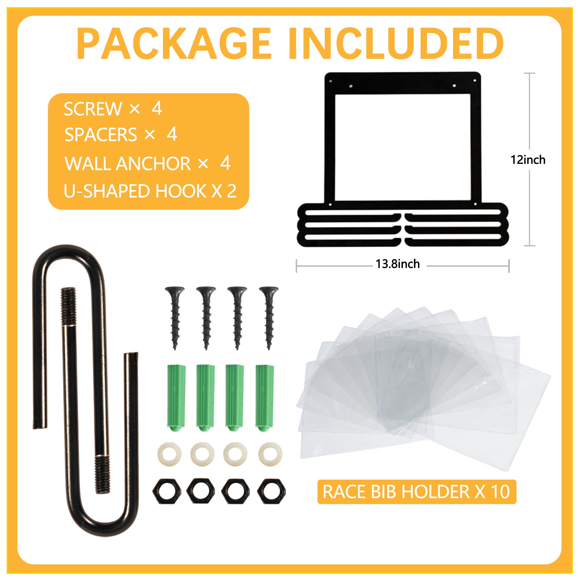 Goutoports Medal Hanger Display for Runner - Race Bib Holder - Medal