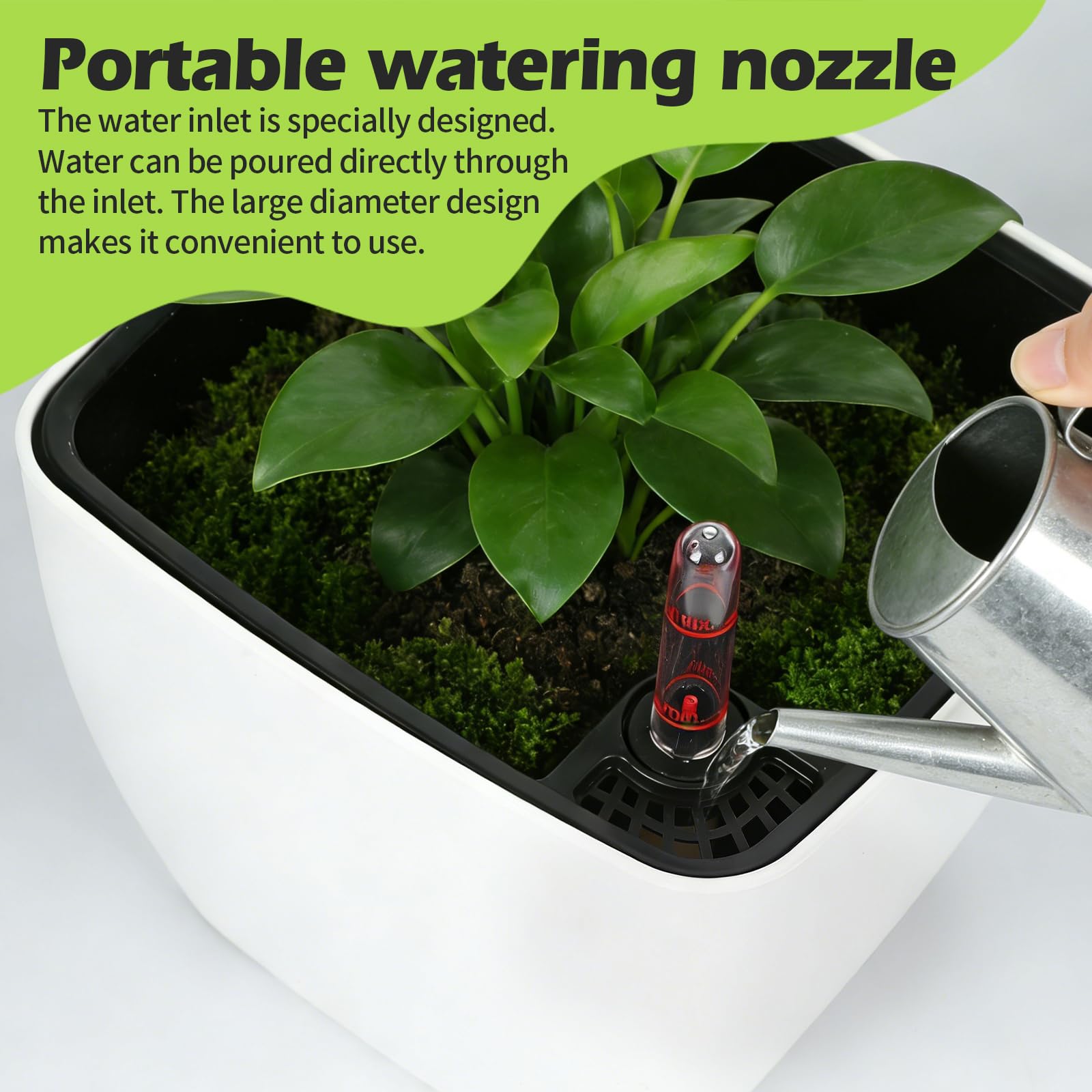 Lot de 3 Pot de Fleur Interieur à Auto-Arrosage 18cm, Cache Pot Plante Interieur Translucide et Respirant en Plastique, Pot Plante Intérieur Durable pour Maison, Bureau et Balcon