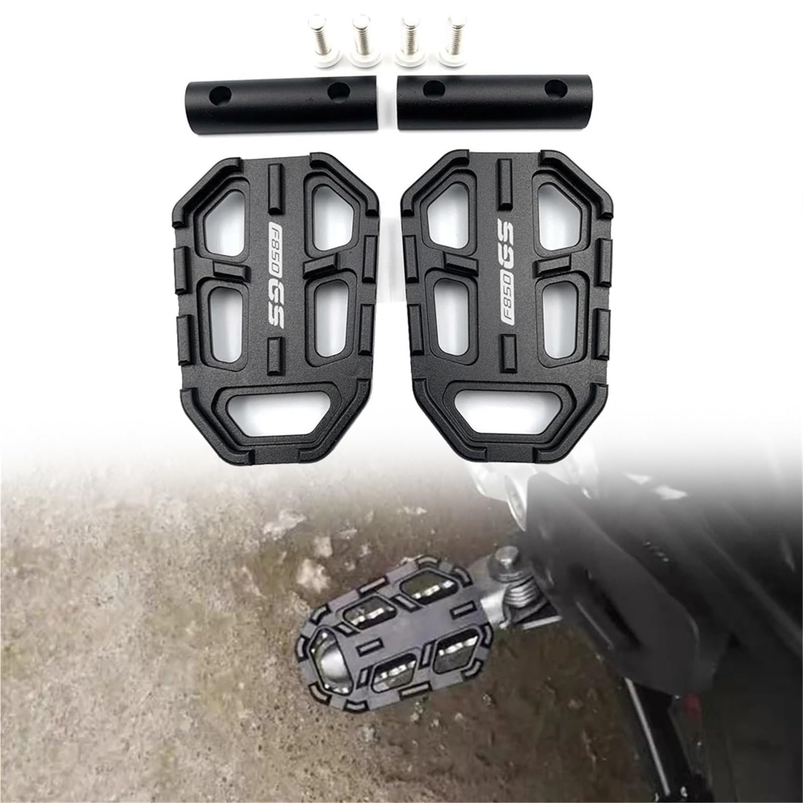 Repose-Pieds CNC Larges en aluminium taillé dans la masse pour BMW F850GS