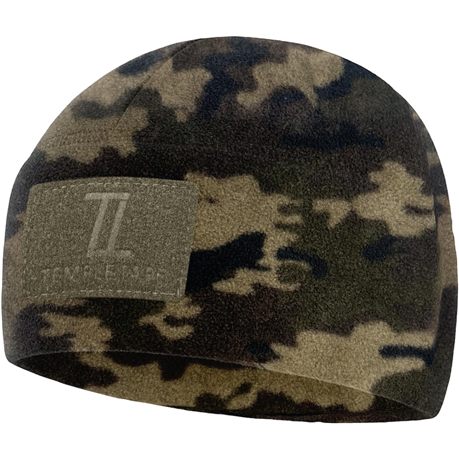 Temple Tape Tactical Beanie Hat - Front & Back Patch Panel - Multi Season Military Hats for Men - Mens Patch Army Beanies, Camo, One Size