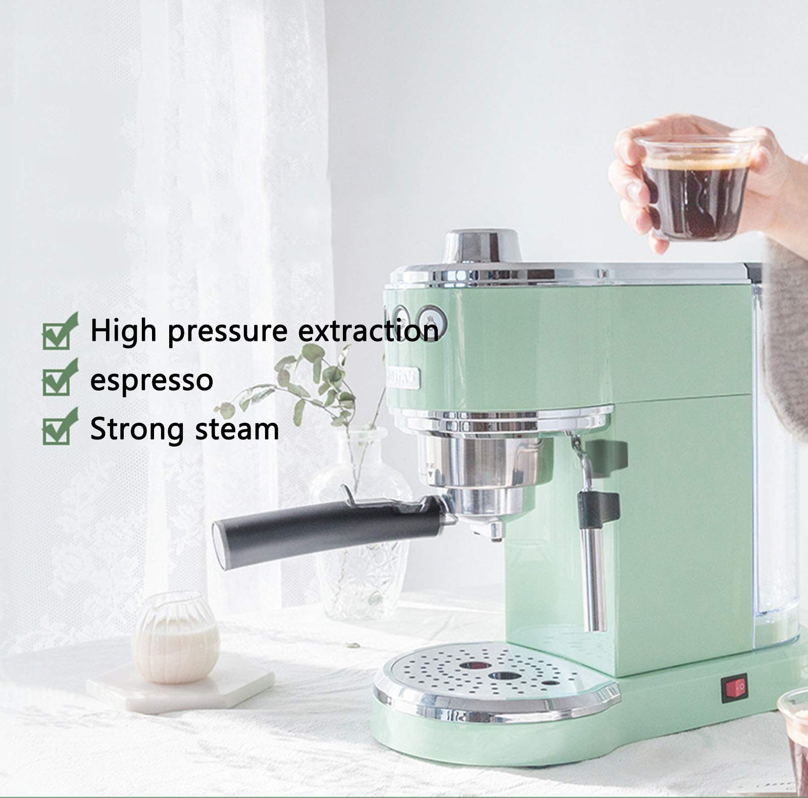 Ekspres do kawy Espresso 20 barów ciśnienia Inteligentny ekspres do kawy Mieli ziarna kawy Cappuccino i Latte Machiato 1250 W Wysokowydajny ekspres do kawy ze stali nierdzewnej Interesting