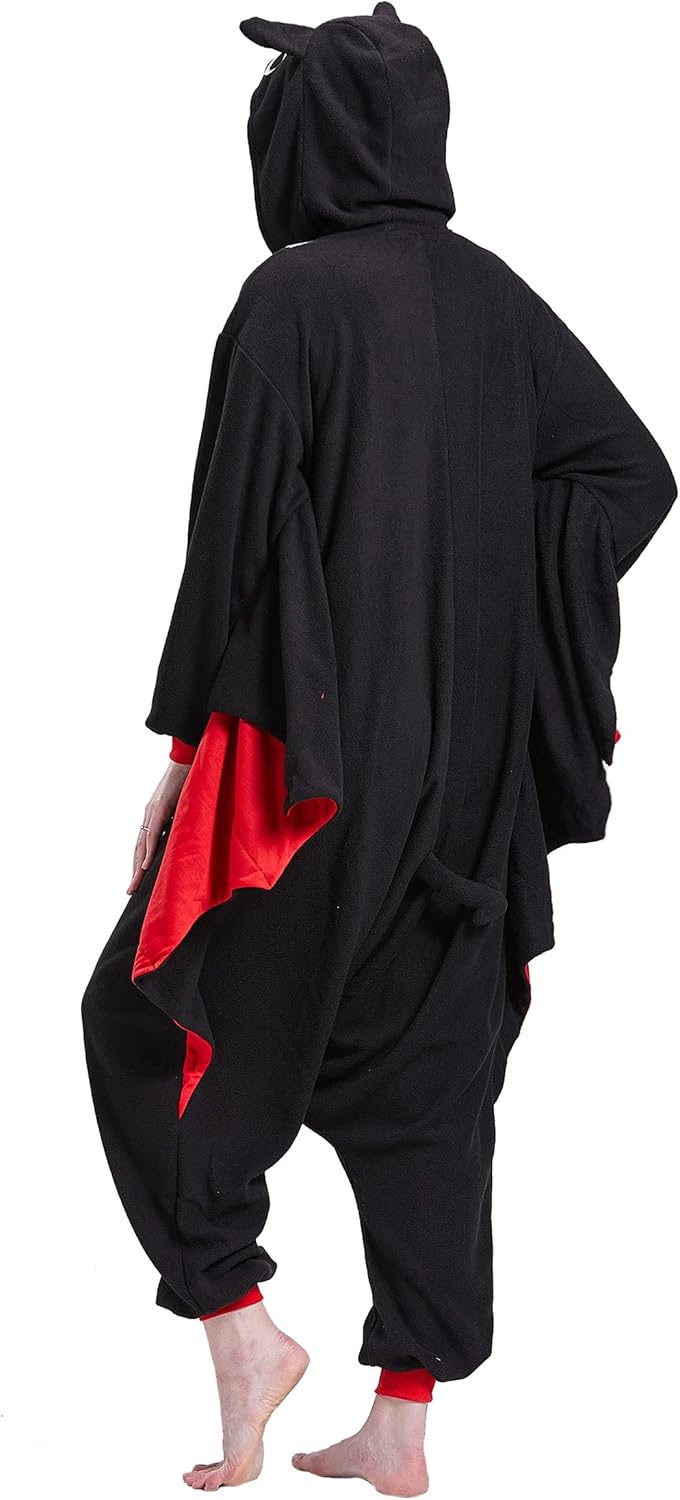 Skeleton Adult Animal Onesie Pajamas – Unisex Fleece Cosplay Costume Sleepwear for Halloween & Home Wear - Image 6