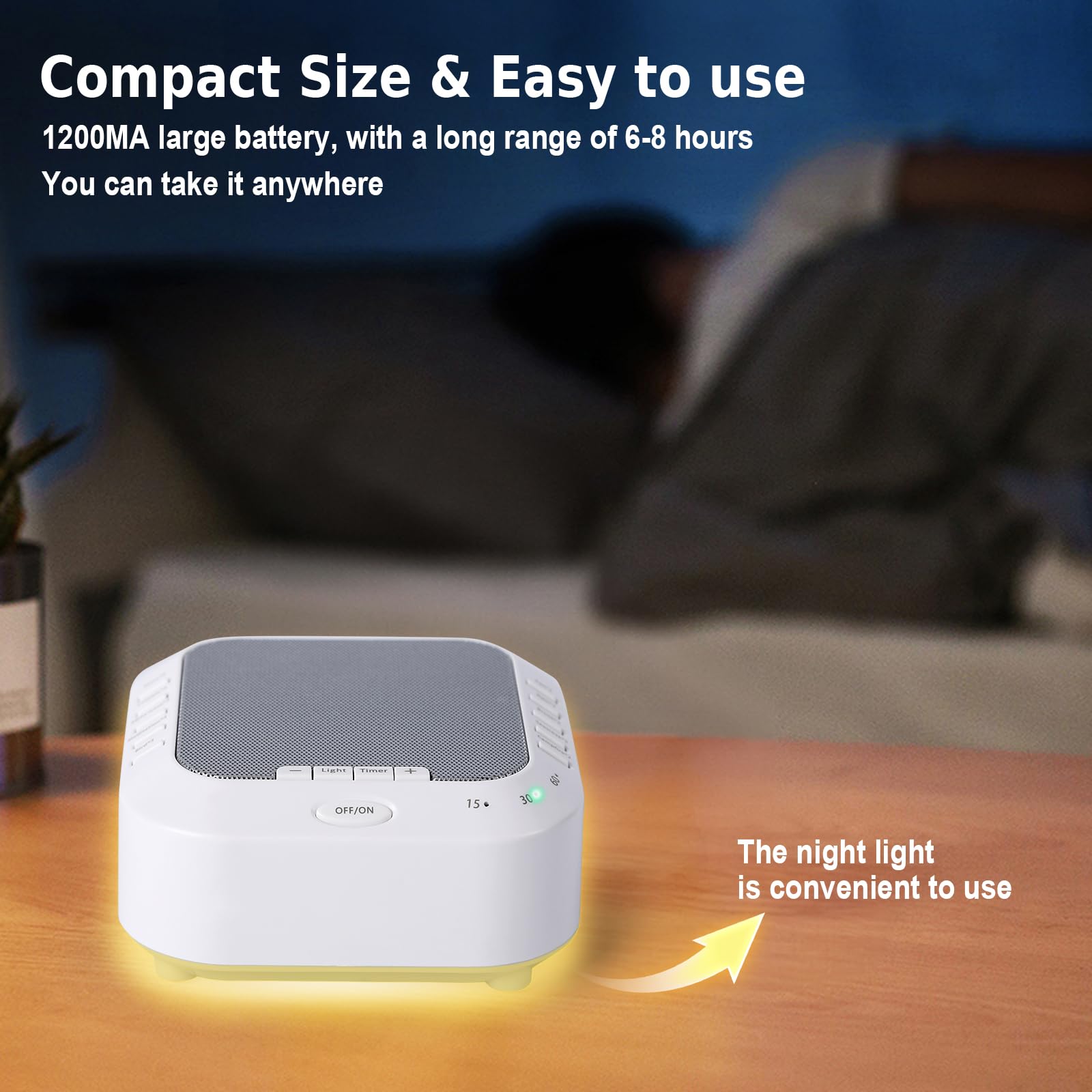 Noise Sound Machine with 28 Soothing Sounds Night Light White Noise Machine for Adults Baby Kids Sleep Machines Multi Button Quick Control Levels 3 Timer for Home Office Travel
