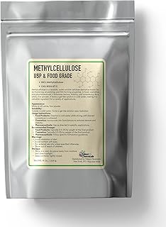 Methyl Cellulose 400 Viscosity Food Grade - 8 Oz /226 Grams - Organic Methylcellulose Powder for DIY Cosmetics - Methylcellulose Fiber Powder - Thickening & Stabilizing Agent by Talsen Chemicals