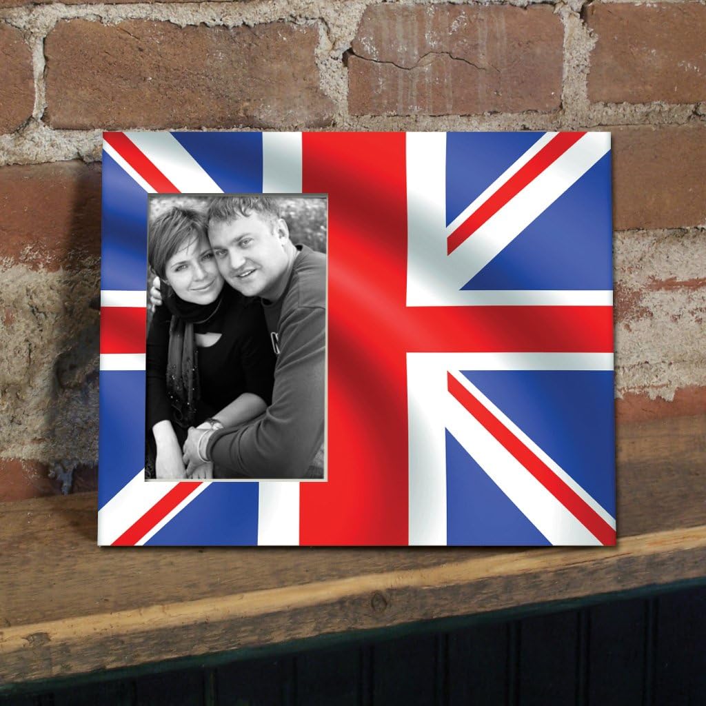 VictoryStore Gift Frame - Union Jack Flag Picture Frame - Holds 4 inches X 6 inches Pictu
