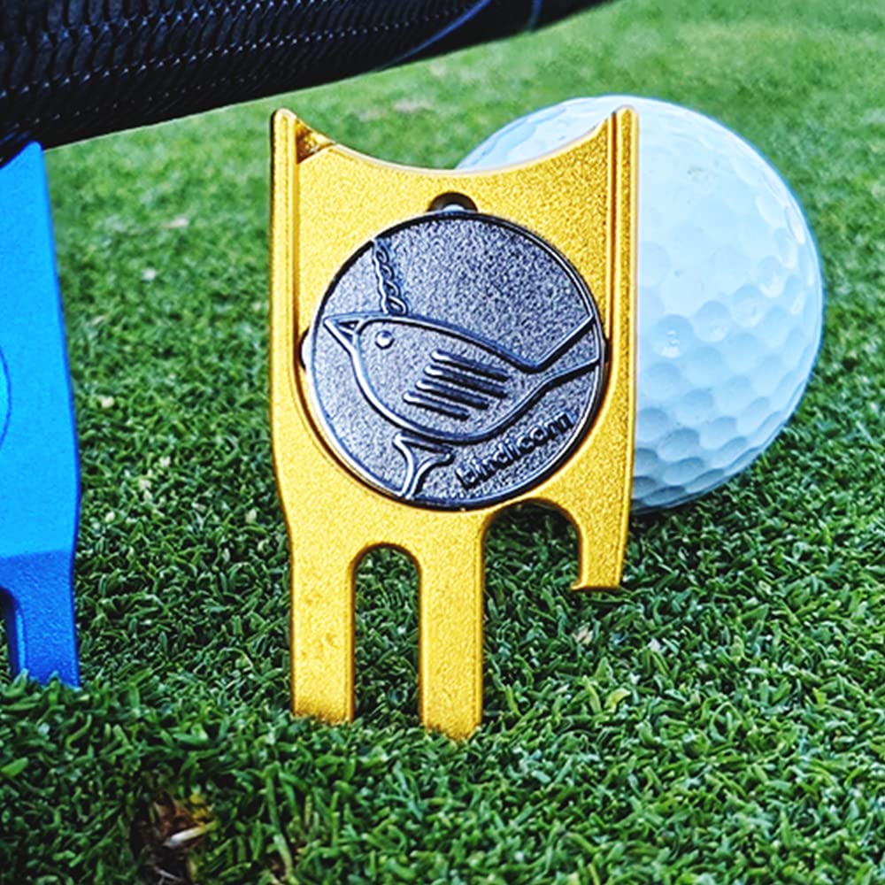 Birdicorn Golf Divot Repair Tool & Golf Ball Marker 6-in-1 Golf