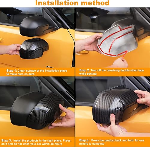 Miniatura 4 de Cubierta de espejo lateral para Ford Bronco Sports 2021-2024+ cubierta de espejo retrovisor (fibra de carbono)