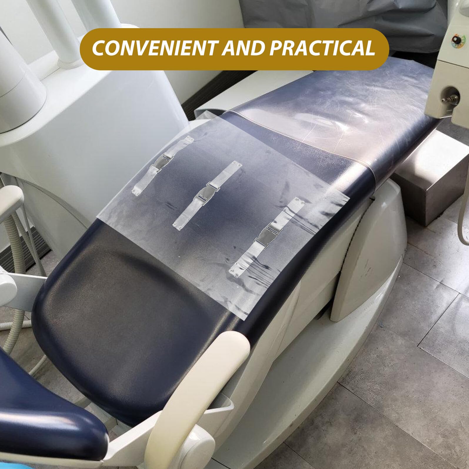 Gatuida Copri Piedi e Antiscivolo per Poltrona Odontoiatrica in Pvc Bordi Arrotondati 4 Pezzi Resistente alla Pressione per Studio Dentistico