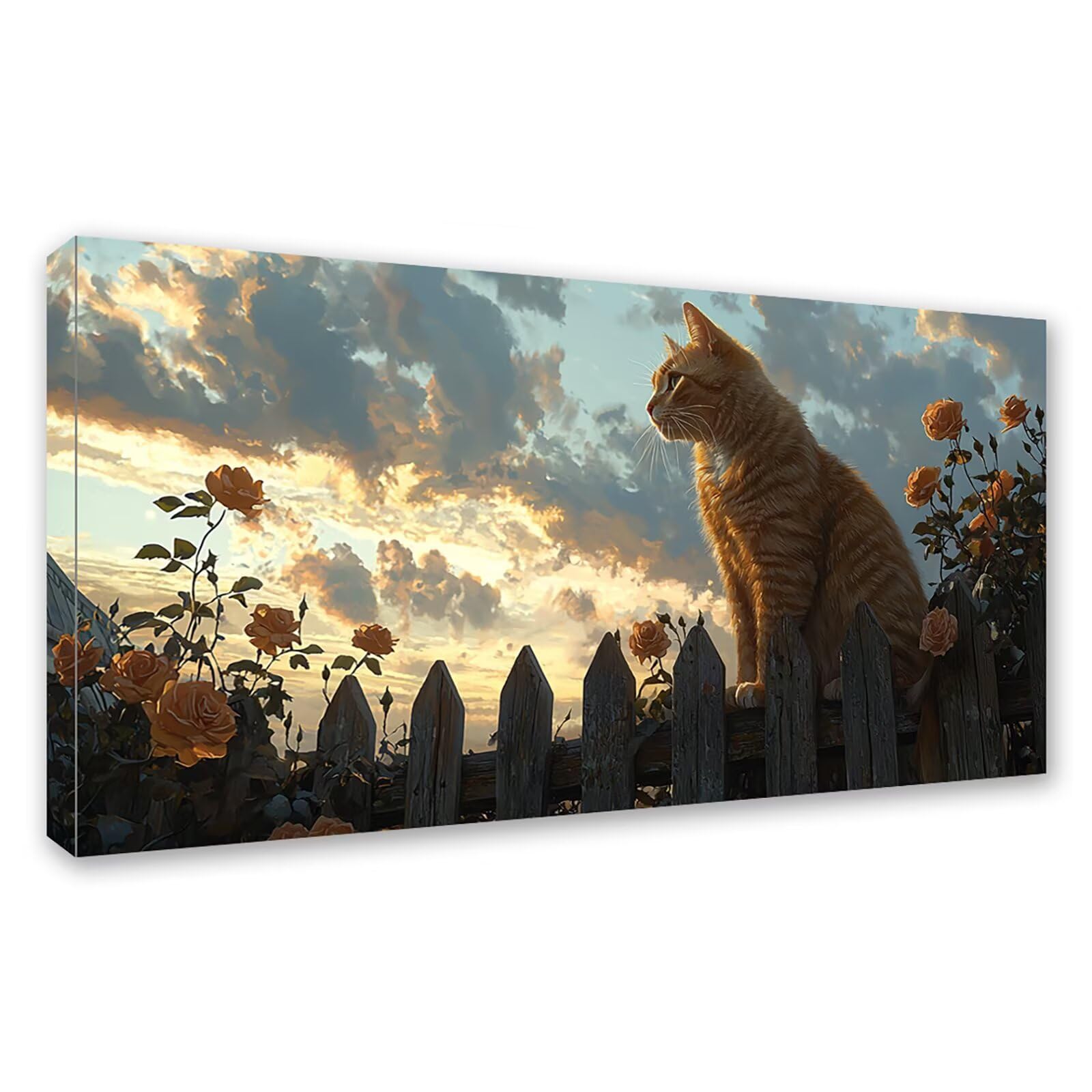 Diamond Painting Adultos Flor Pintura Diamante, Gato Diamond Painting 5D Completo, DIY Cuadrado Cristal Bordado Punto de Cruz Cuadros de Diamantes para Decoracion Hogar, Regalo Mujer 160x80cm 0J-352