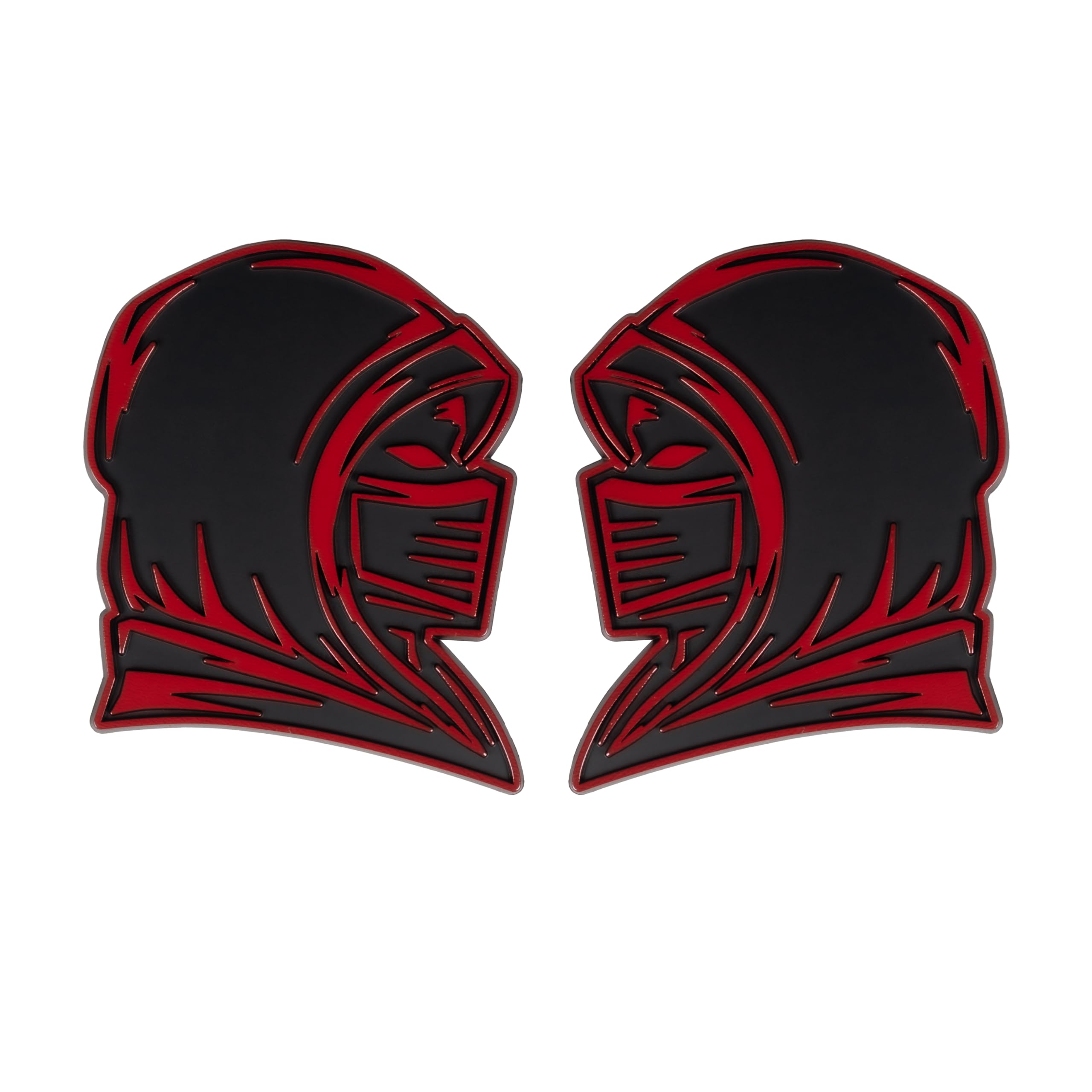 Ninja Emblem, Custom 3D Car Badge – Universal Exterior Accessories for Car, Truck, SUV, Motorcycle (Set of 2) (Red)