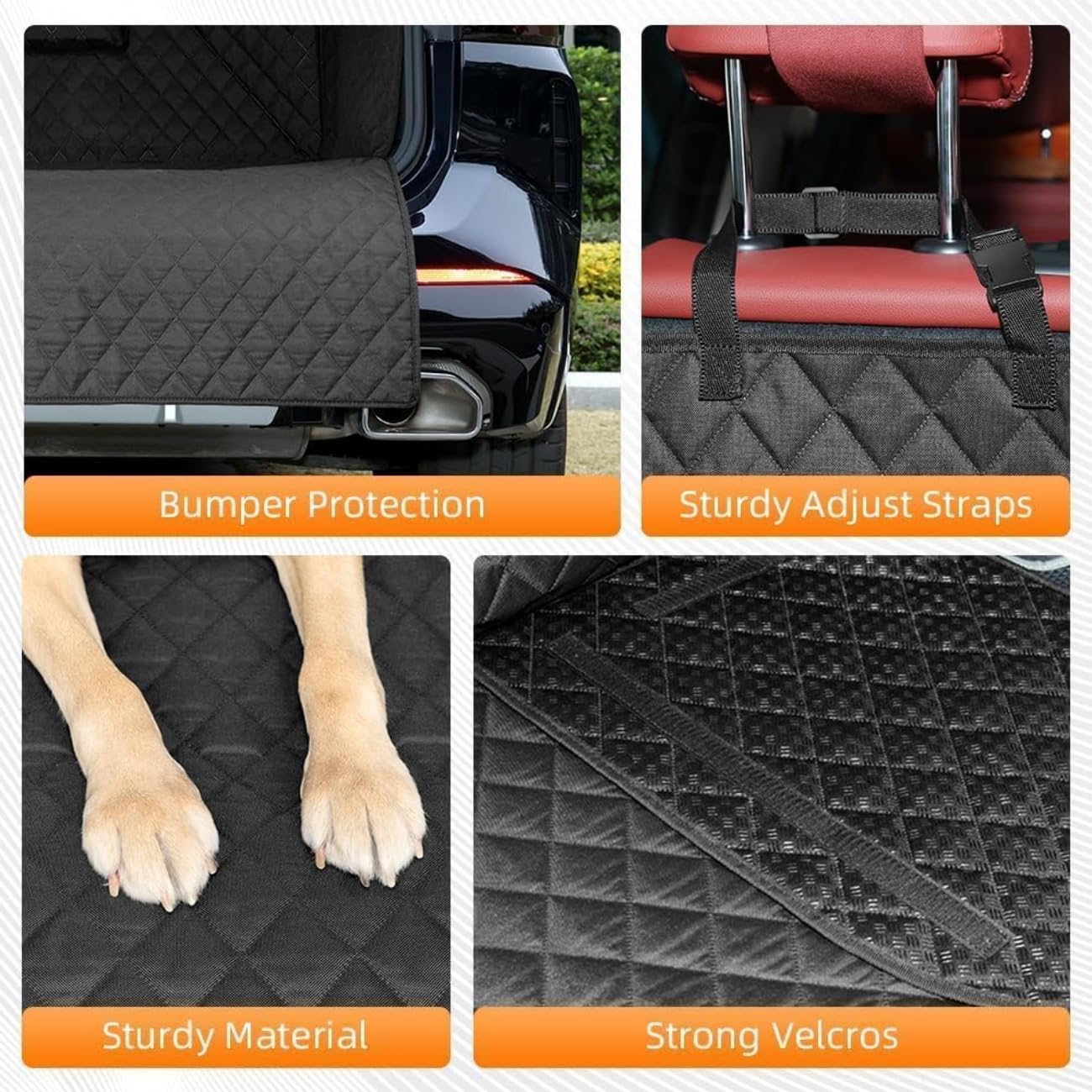 Telo Bagagliaio Cani Auto per MG ZS Hybrid+ Luxury (Seit 2024), Copertura Protezione Laterale Accessorio Baule Antiscivolo Tappetino per Animali