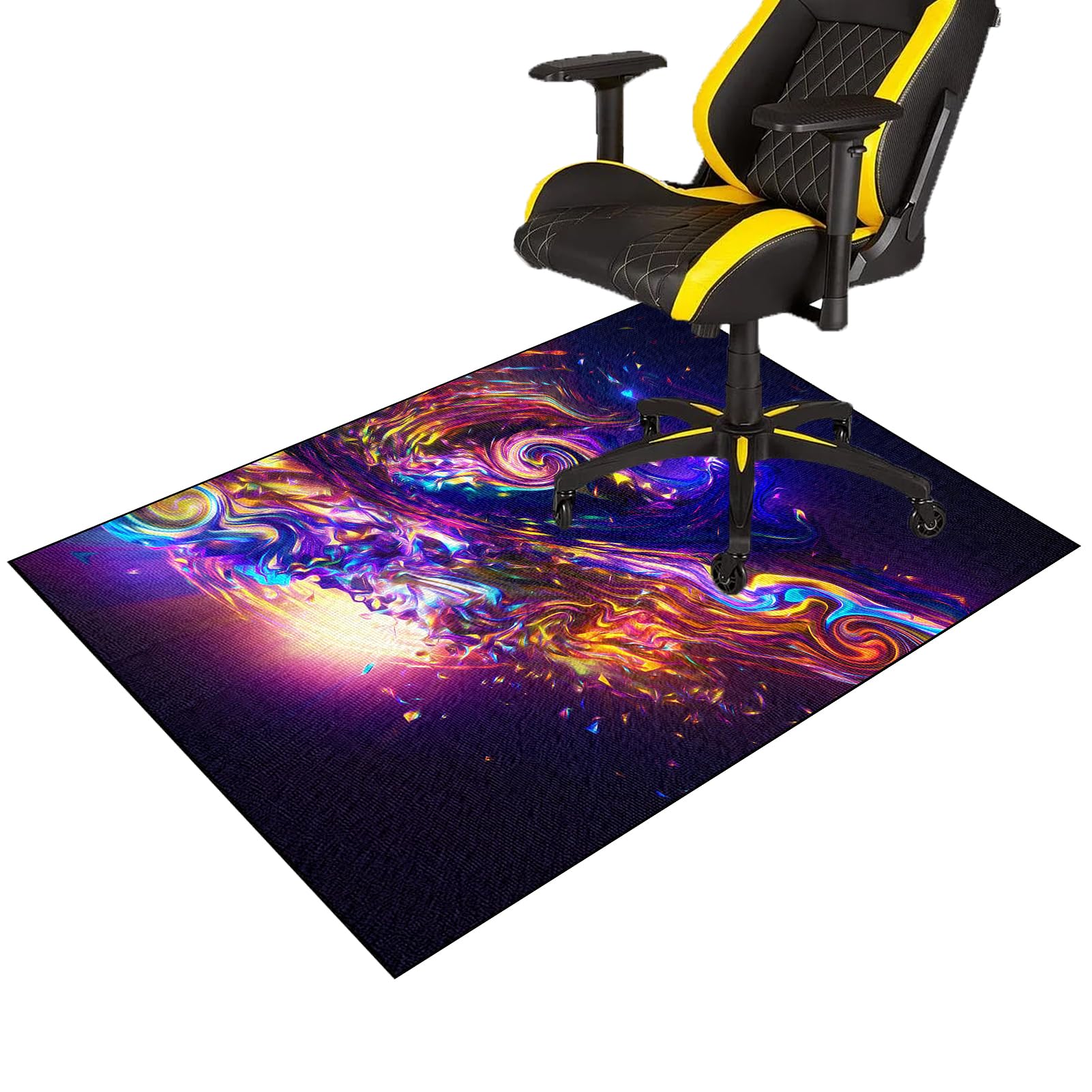 Gaming Chair Mat for Hardwood Floors Non-slip Computer Chair Mat Office Chair Mats for Carpeted Floor Low Pile Desk Chair Mat Gaming Rolling Chair Mat for Carpet Hard Floor Protector Mat 140 x 160 cm