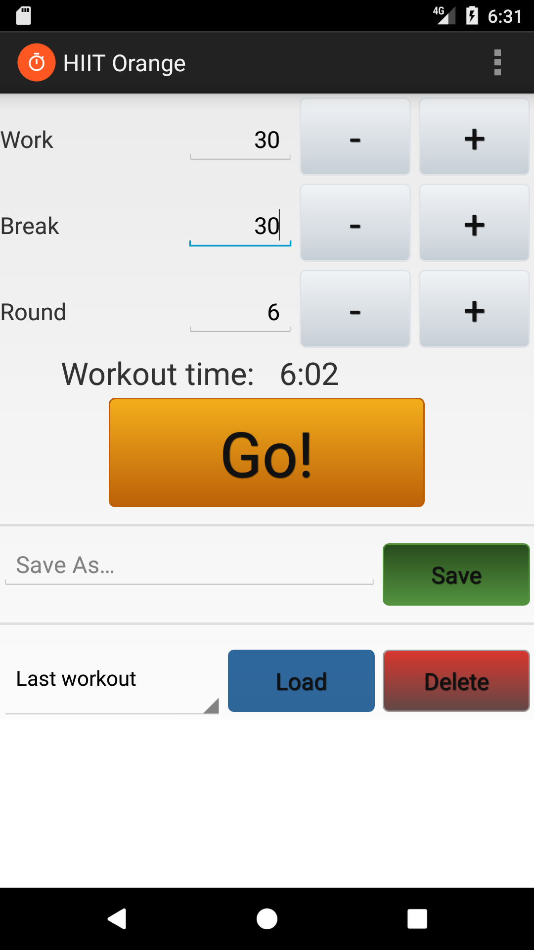 HIIT Orange Workout Interval TimerAmazon.deAppstore for Android