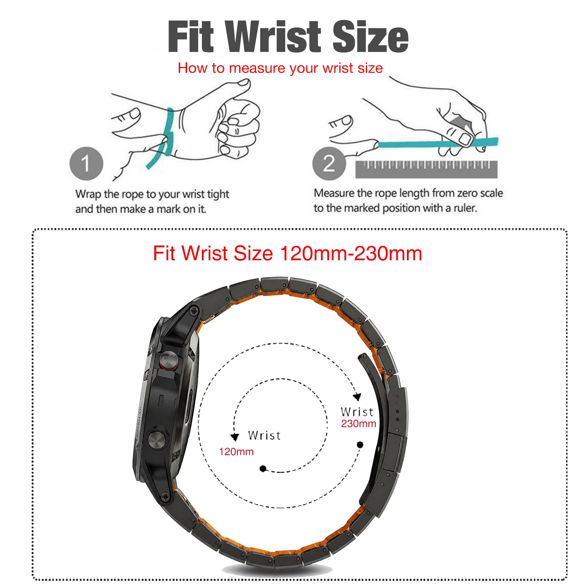 YOOSIDE Bracelet de montre léger en silicone titane 22 mm pour Garmin Fenix 8/epix Pro 47 mm, bracelet double couche avec fermoir à rabat pour Approach S70 47 mm/Fenix 7/6/5