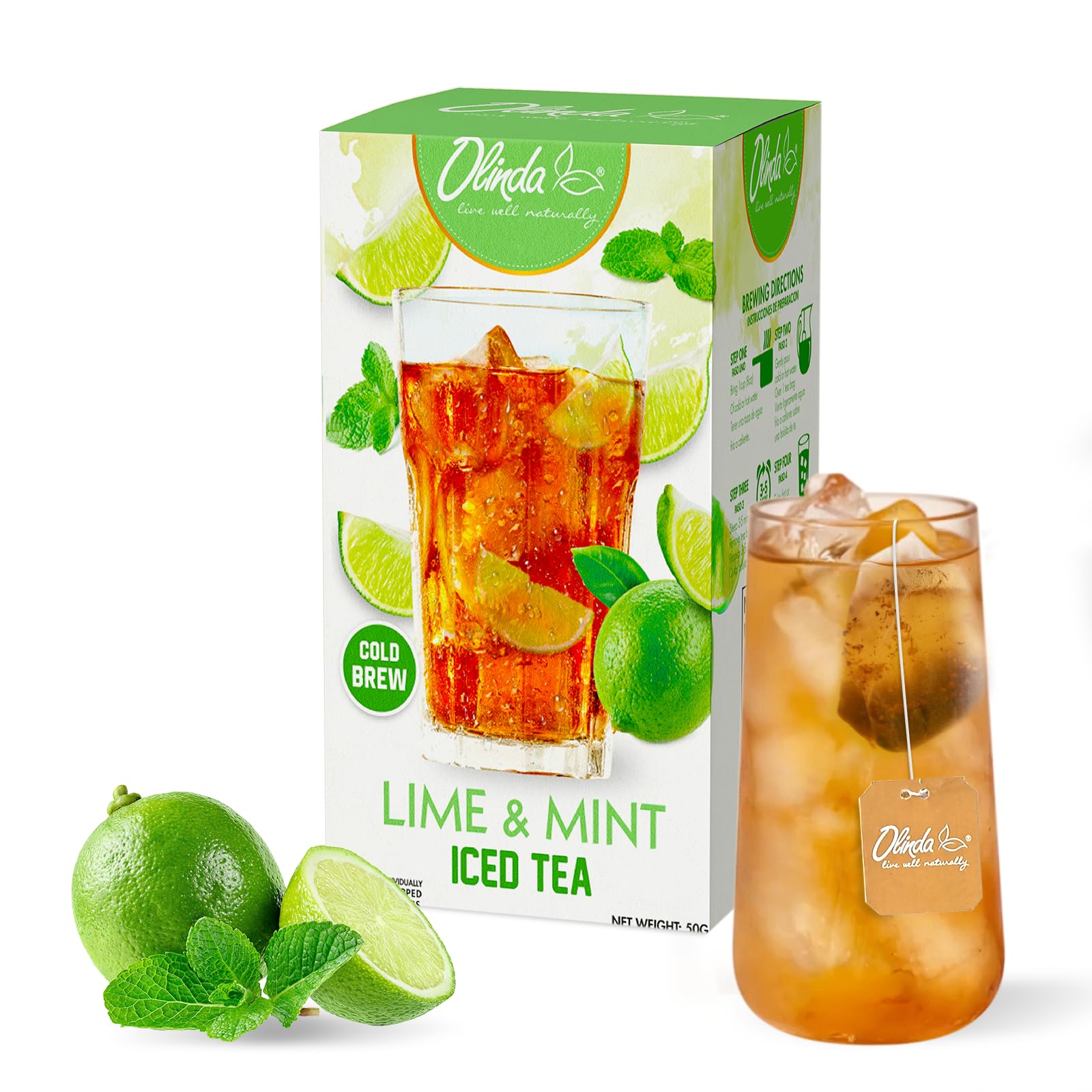 Amazon.com : Olinda Lime & Mint Iced Tea Herbal Sugar Free Minty