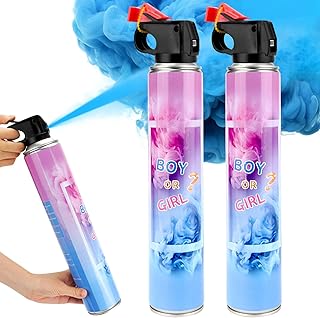 Gender Reveal Fire Extinguisher 2 Packs, Gender Reveal Smoker Bomb, Baby Boy Reveal Party Ideas for Gender Reveal Decorations (Extra Large, Blue)