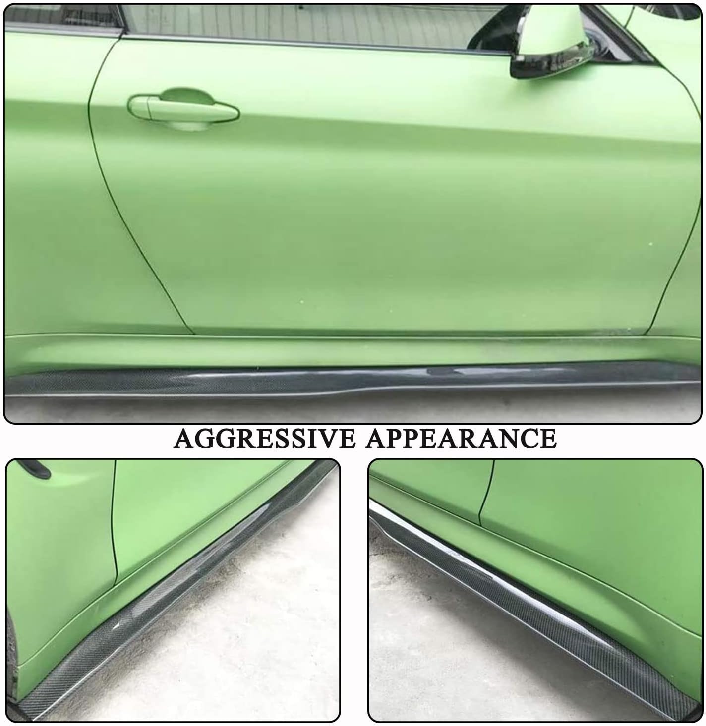 Carbon Fiber Side Skirts for BMW F80 M3 4-Door 2014-2019 Under Door Rocker Panels Valance Extension Lip Factory Outlet