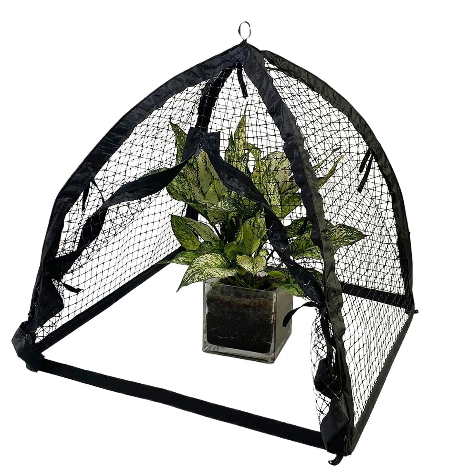 Cage à maille anti-animaux 56x56 cm avec piquets et zip pour jardin et serre