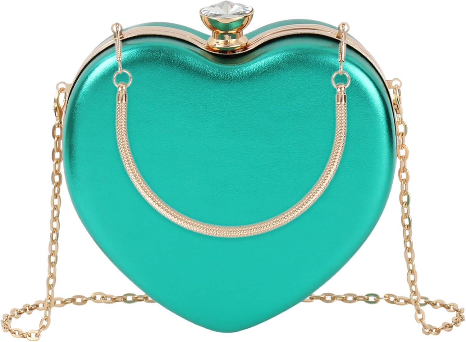 Goclothod Women Heart Shape Clutch Purse Velvet Shoulder Bag Evening Handbags