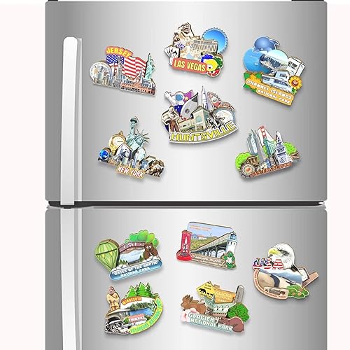 Miniatura 4 de USA Huntsville - Imán de nevera, diseño de madera en 3D, para viajes, coleccionables, decoración hecha a mano