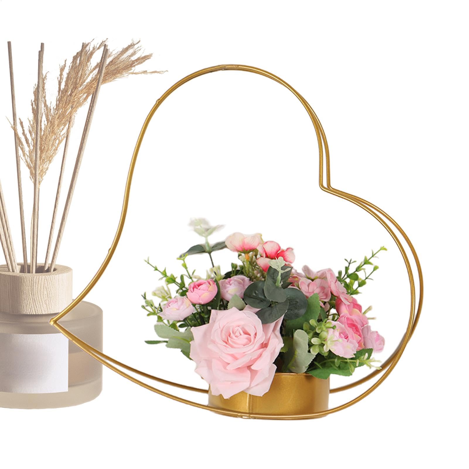 Vase à fleurs doré pour centres de table de mariage afin de stabiliser vos bouquets en fer