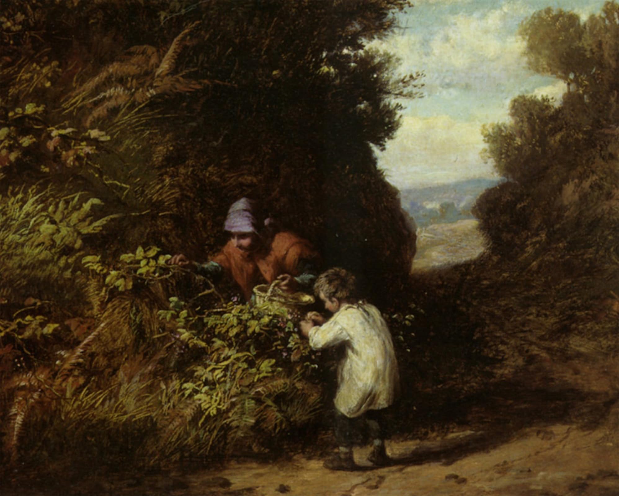 ARTXLXXBN Famous Painting Canvas Artwork Graffiti Print the Gatherers by William Bromley Iii Portrait Canvas Image for Home Decor 60x90cm