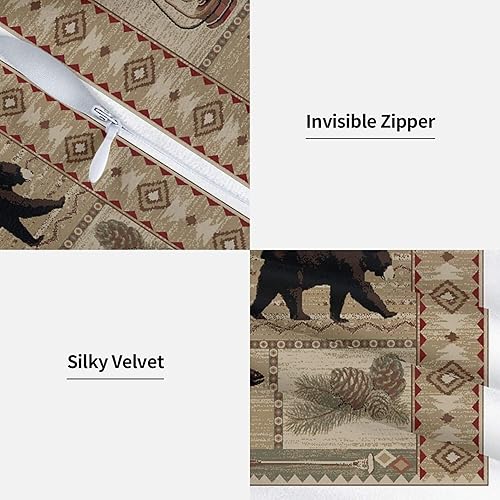 Miniatura 5 de Juego de 2 fundas de almohada cuadradas de 18 x 18 pulgadas, fundas de almohada decorativas de terciopelo suave, fundas de cojín cuadradas (17.7 x