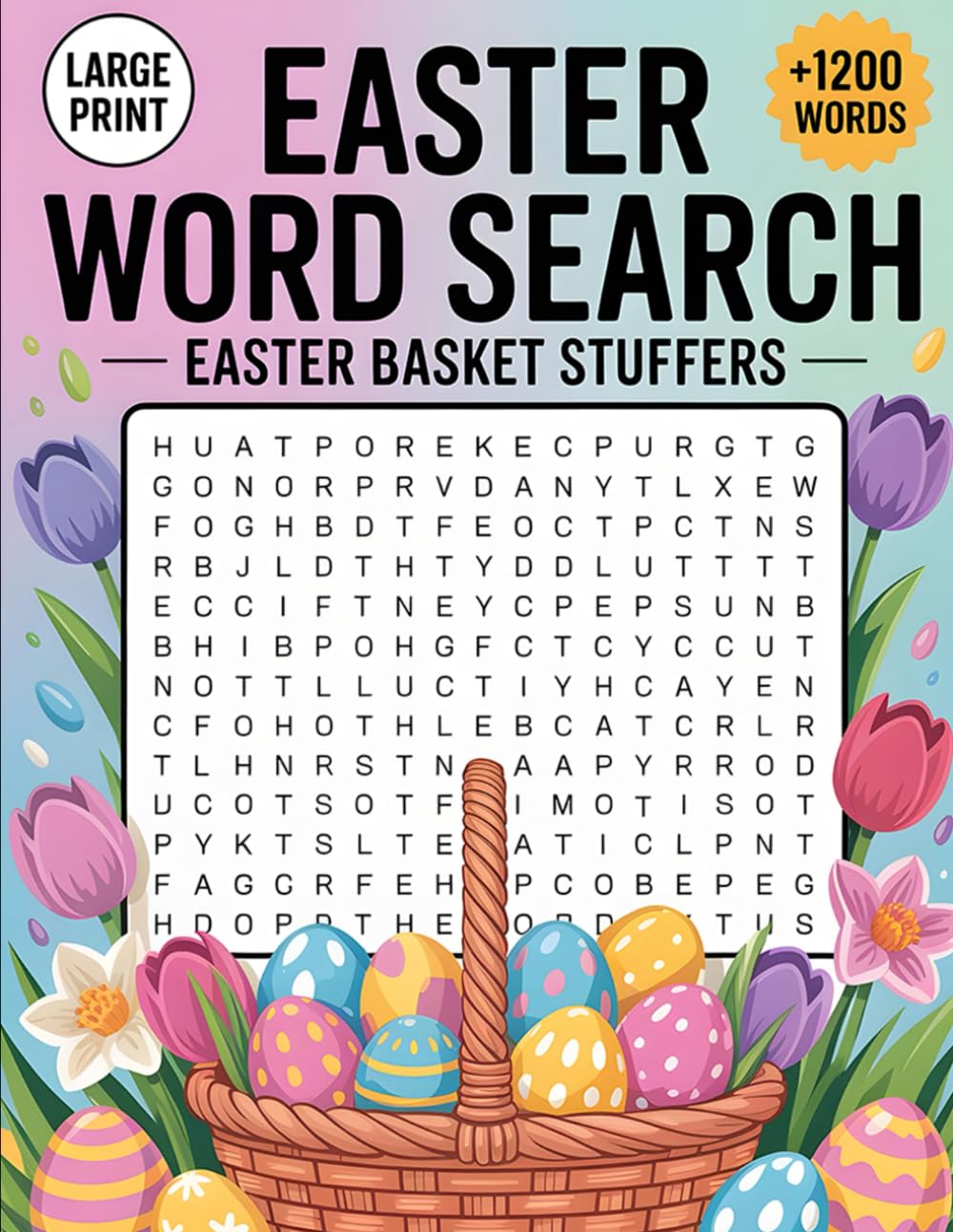 Easter Basket Stuffers - Easter Word Search: Large Print Springtime Puzzles with 1200+ Words for Relaxation | Fun Holiday Gift for Seniors, Women and Men