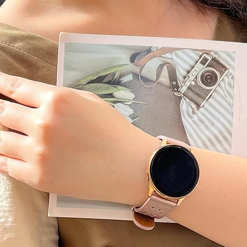 Miniatura 6 de Correa de cuero de encaje suave de 0.78 pulgadas compatible con Samsung Galaxy Watch 7654 de 1.575 pulgadas, 1.732 pulgadas, Samsung Galaxy Watch 6